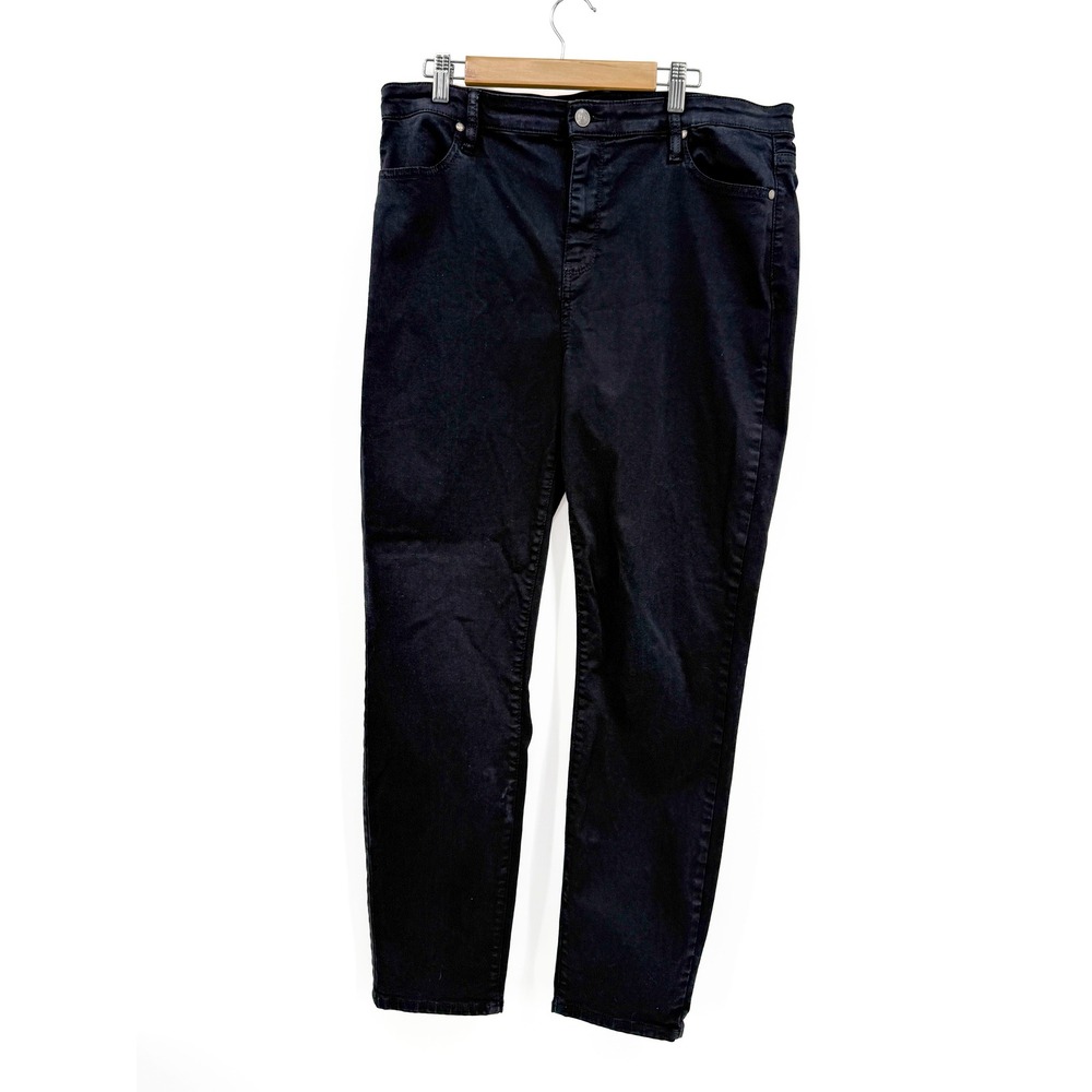 Buffalo Jeans Women 14/34 Black Hanna High-Rise Soft Stretch Skinny Denim Pants